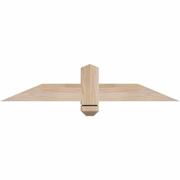 Ekena Millwork Eugene Smooth Timber Gable Bracket, Douglas Fir, 36"W x 7"H x 3 1/2"D x 3 1/2"F, 5/12 Pitch GBW036X07X0404EUG00SDF - main